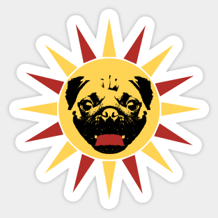 Sun Pug Sticker